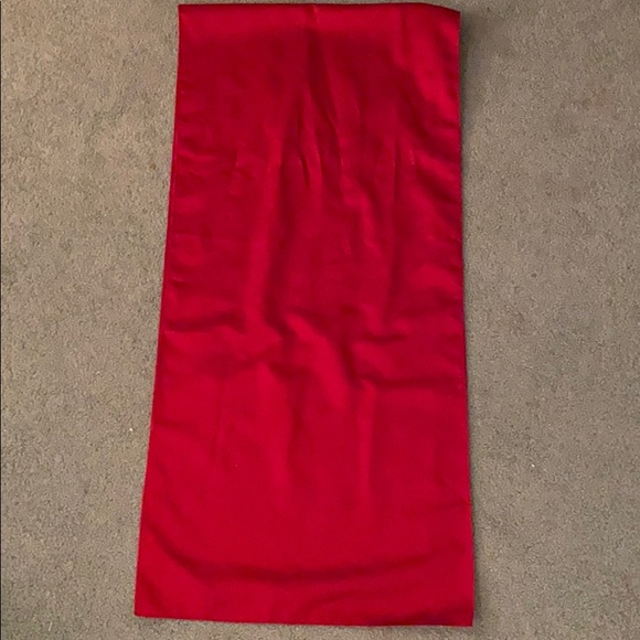 David’s Bridal Red Strapless Formal Gown with Wrap - Picture 7 of 8